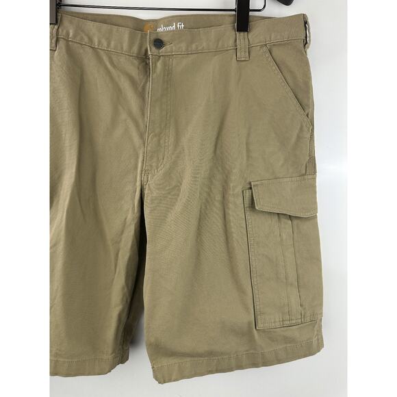 NWT Carhartt Rugged Flex Relaxed Canvas Cargo Work Short Khaki 103542-253 42 - Picture 5 of 13